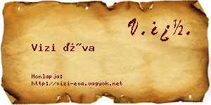 Vizi Éva névjegykártya